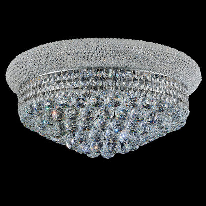 18-Light Crystal Flush Mount Chandelier