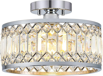 Crystal Black Ceiling Light