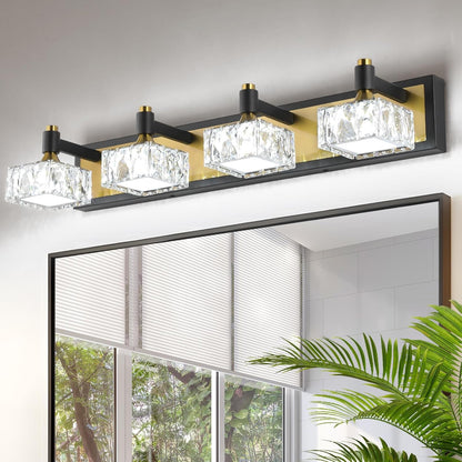 4-Light LED Vanity Light – Gold & Black, 24W