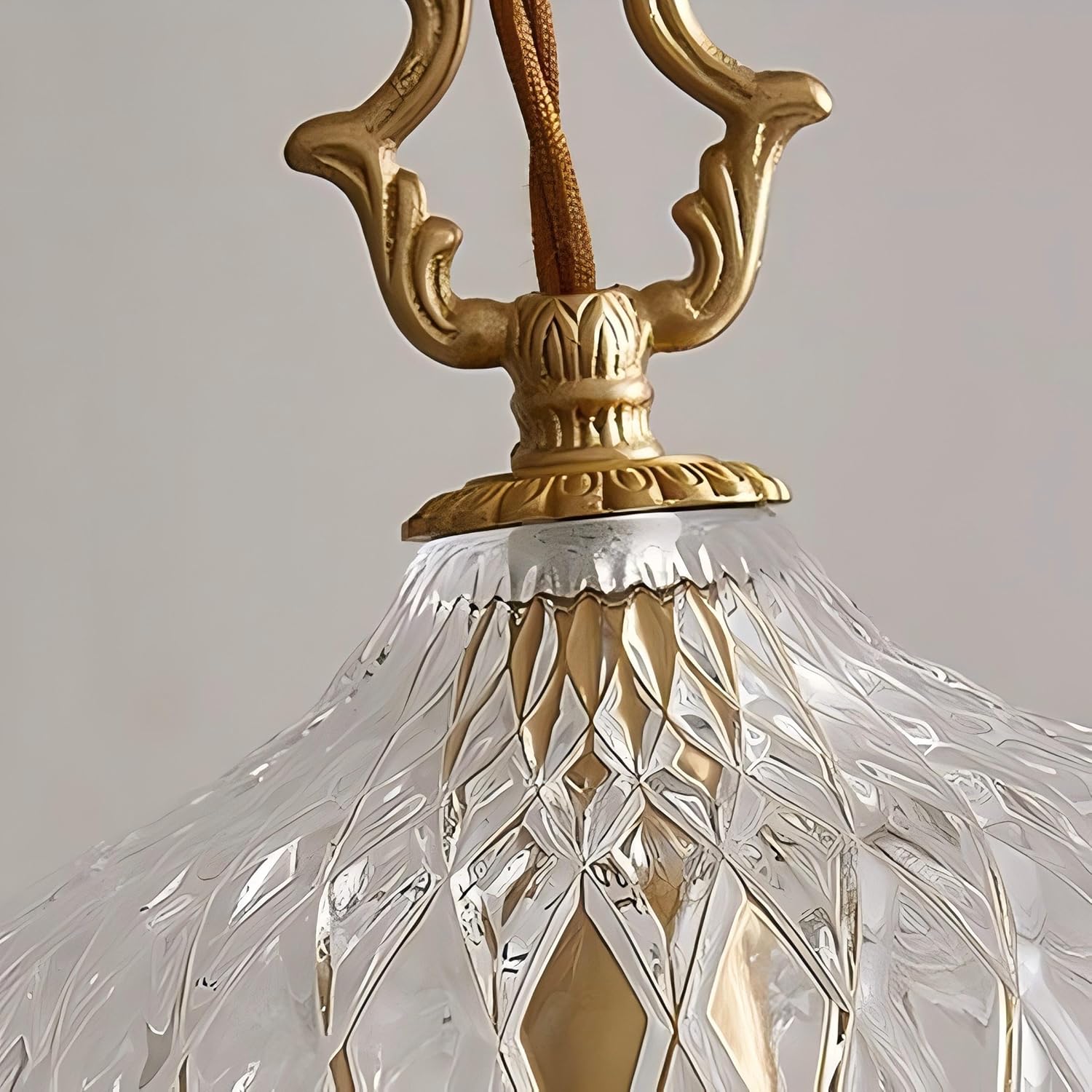 8" LIGHTLAND Vintage Crystal Dome Chandelier