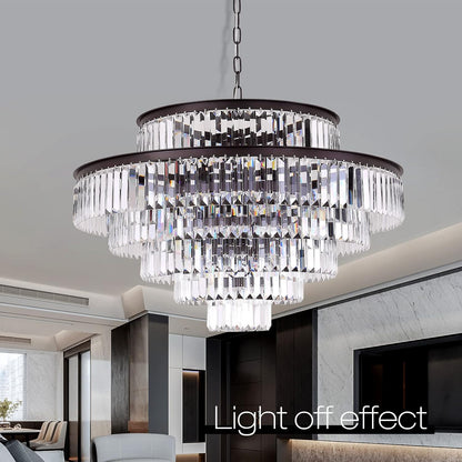 31" Oil Brown 6-Tier K9 Crystal Chandelier
