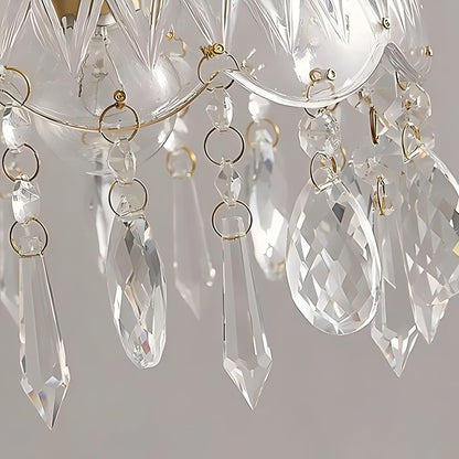 8" LIGHTLAND Vintage Crystal Dome Chandelier