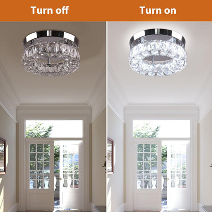 9.8" LED Crystal Ceiling Light – 6000K, 15W