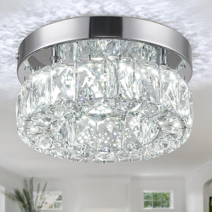 7.9" LED Crystal Flush Mount Light – 16W Cool White