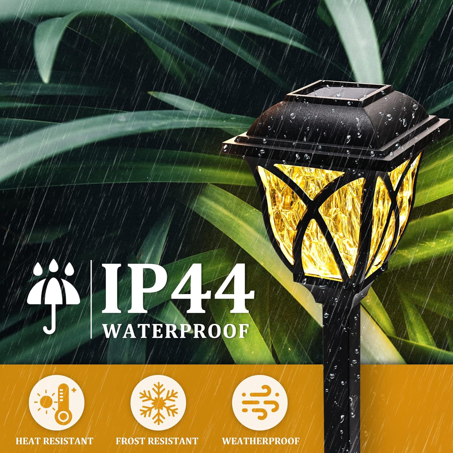 Solar Garden Lights – 6 Pack, Warm White LED