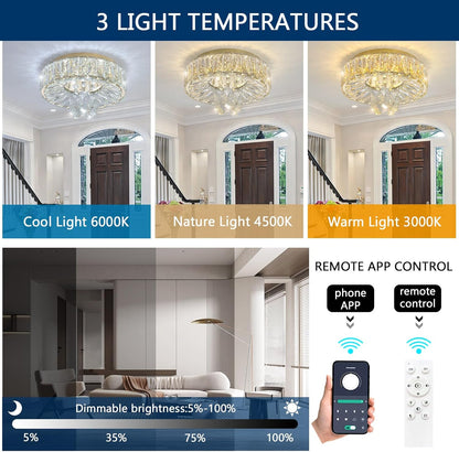 Modern LED Crystal Mini Chandelier