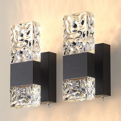 Set of 2 RGB Dimmable LED Wall Sconces with Remote
