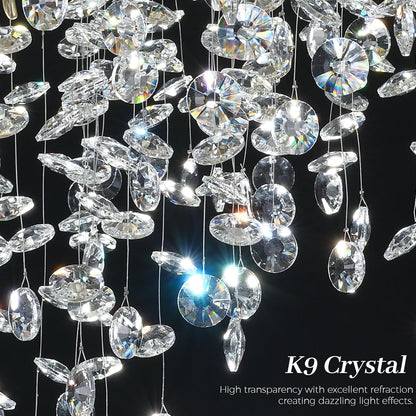Gold Tree Branch Crystal Chandelier 32"