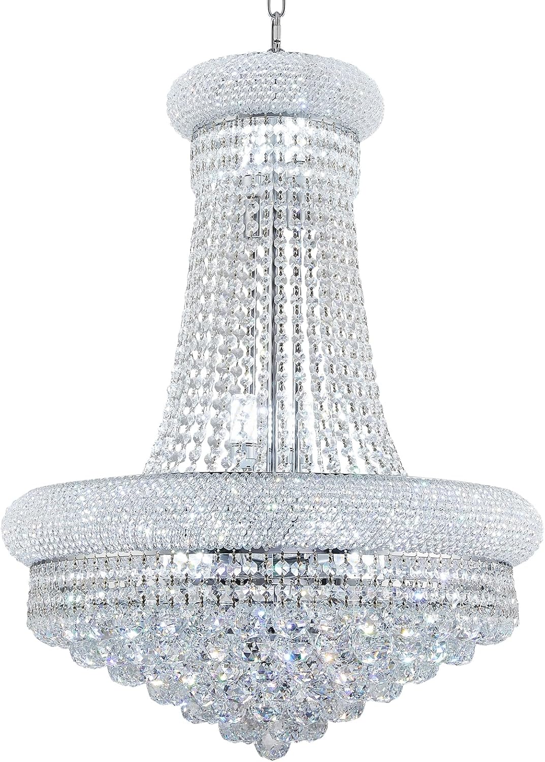 14-Light Gold Empire Crystal Chandelier