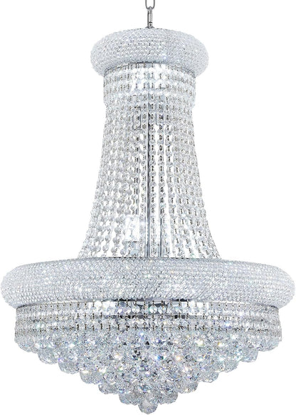 14-Light Gold Empire Crystal Chandelier