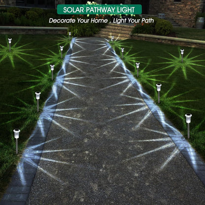 Solar Pathway Lights – 10 Pack, Cool White LED