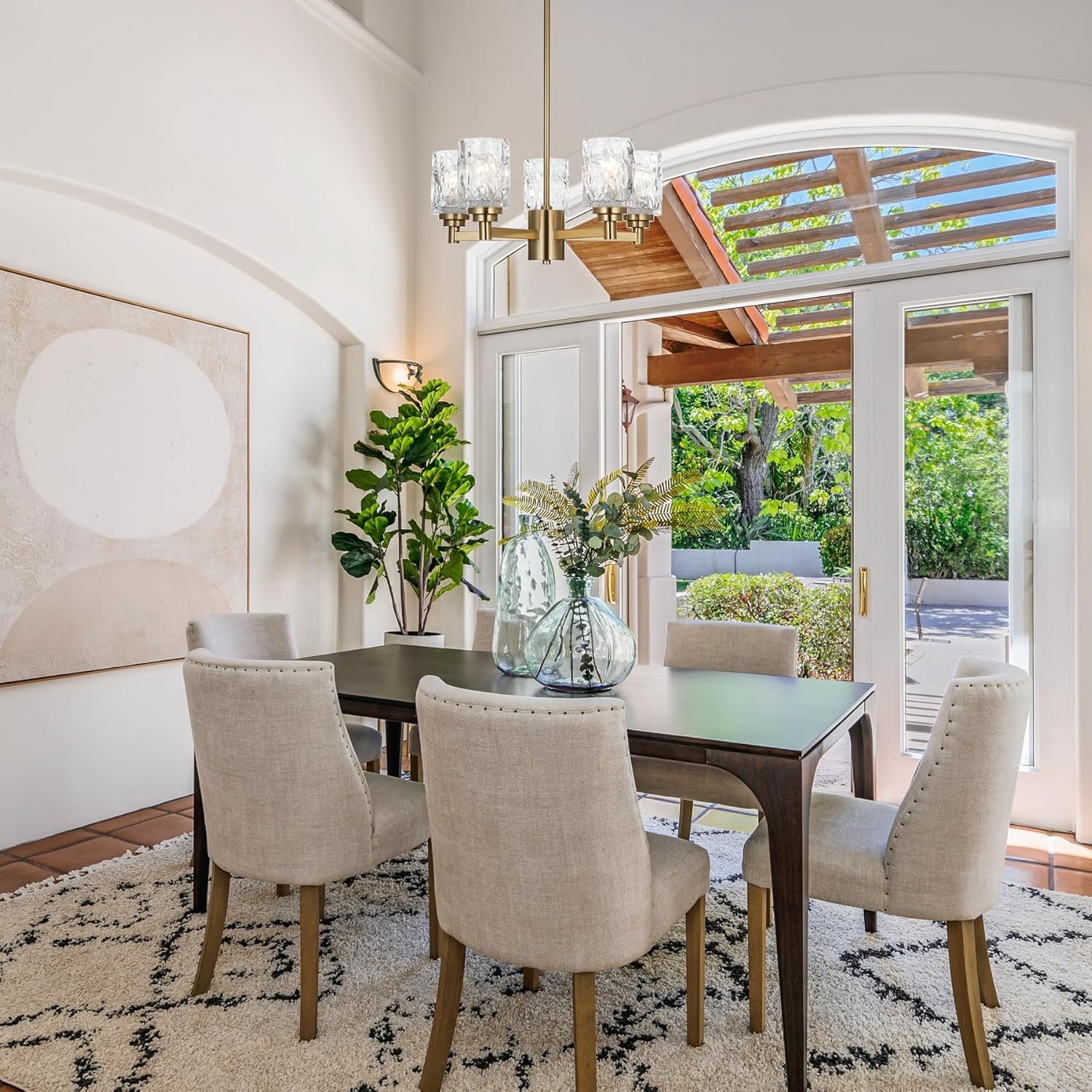 20" Brushed Brass Dining Room Chandelier