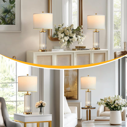 Gold USB Table Lamps Set of 2 – Nightlight LED
