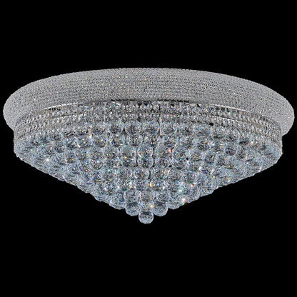 18-Light Crystal Flush Mount Chandelier