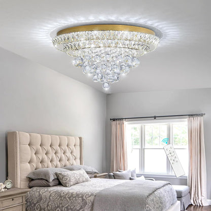Modern Glam 24" Crystal Chandelier – Gold Finish