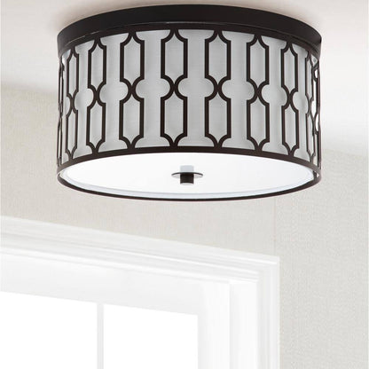 Link 3-Light Oil Rubbed Bronze 16.75 In. Metal Flush Mount