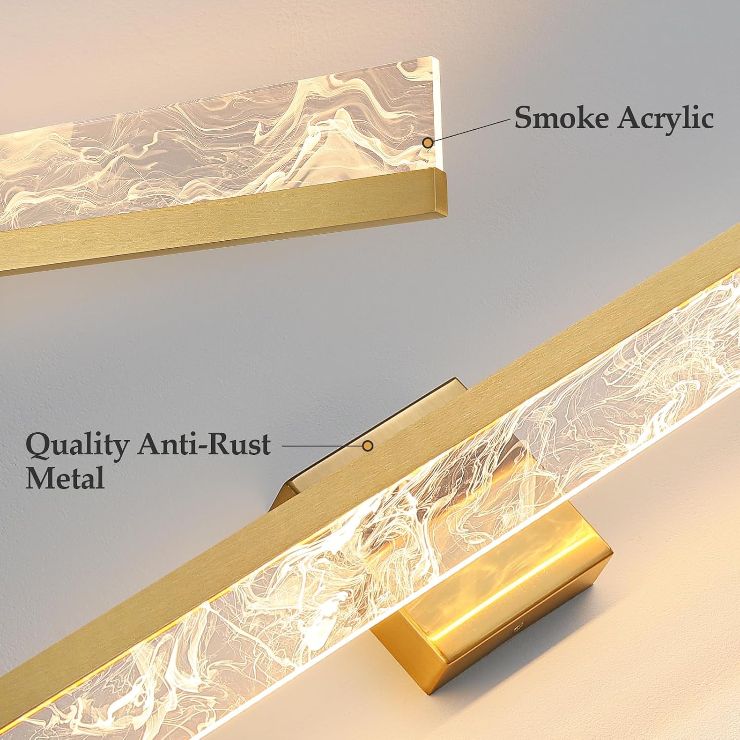 39" LED Gold Vanity Light – Dimmable 28W