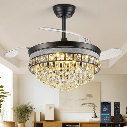 42" Crystal LED Fandelier Ceiling Fan Light