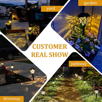 Solar Garden Lights – 6 Pack, Warm White LED