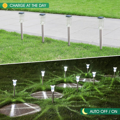 Solar Pathway Lights – 10 Pack, Cool White LED