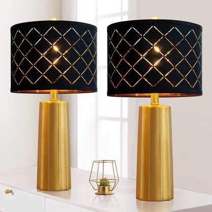 24” Modern Table Lamp Set of 2 – Gold