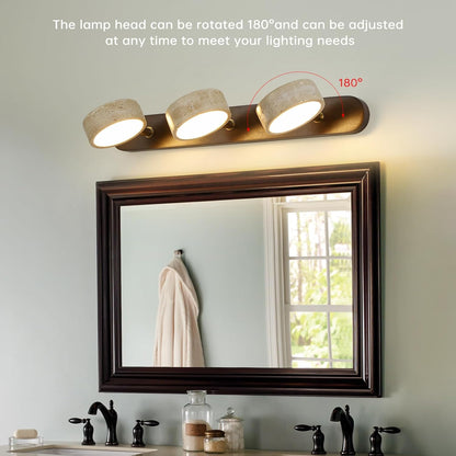 Wood Farmhouse 3-Light Bathroom Vanity Wall Lamp