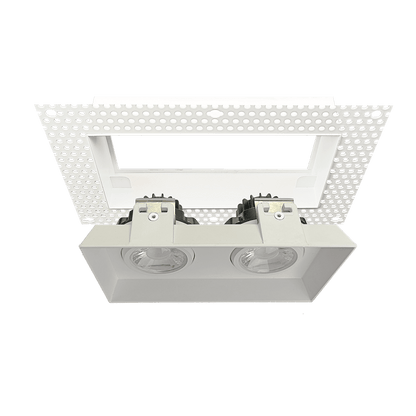 Goodlite G-95621 3″ 15W 2 Head Gimbal Trimless Spotlight Selectable CCT