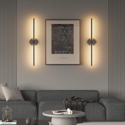 28" Black LED Wall Sconce Set – 2 Pack