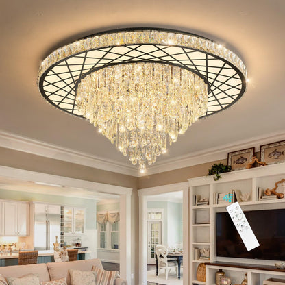 Modern Glam 24" Crystal Chandelier – Gold Finish
