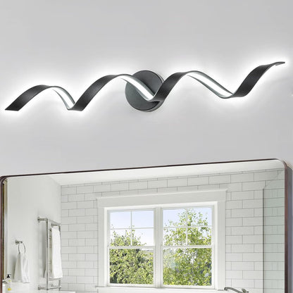 32” Dimmable Modern LED Spiral Bathroom Vanity Light