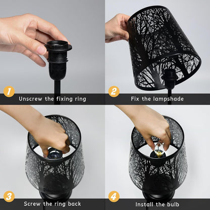 Touch Dimmable Table Lamp – Black Shade