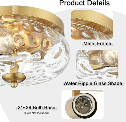 Gold Flush Mount Ceiling Light Fixture