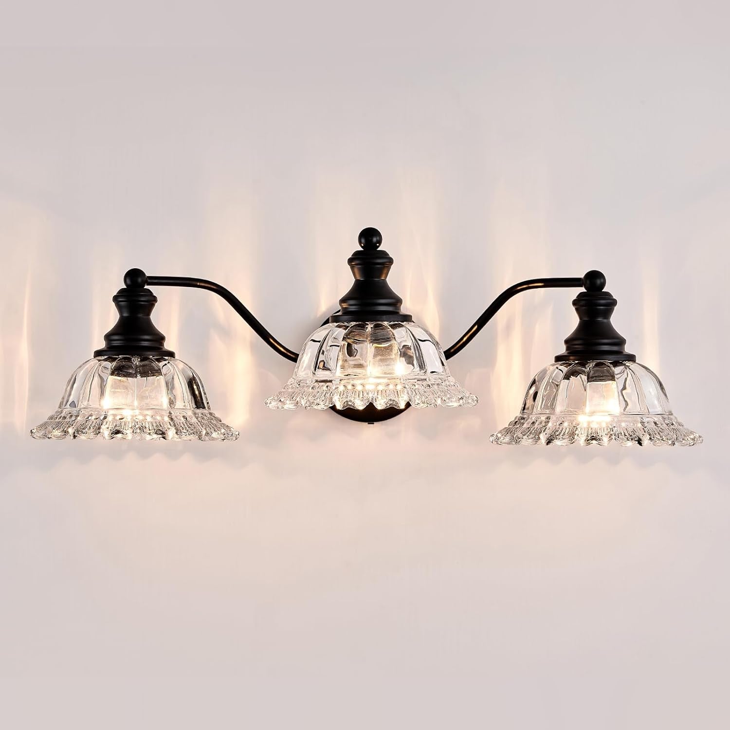 Farmhouse Vanity Lights for Bathroom Light Fixtures Black Vanity Lights 3 Light Bathroom Light Fixtures