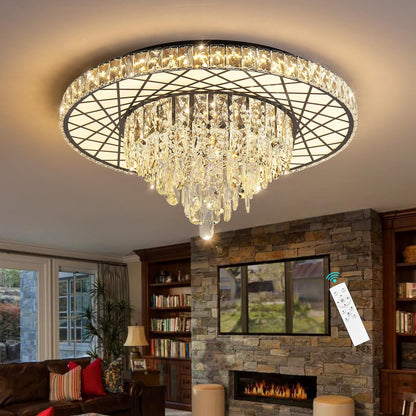 Modern Glam 24" Crystal Chandelier – Gold Finish
