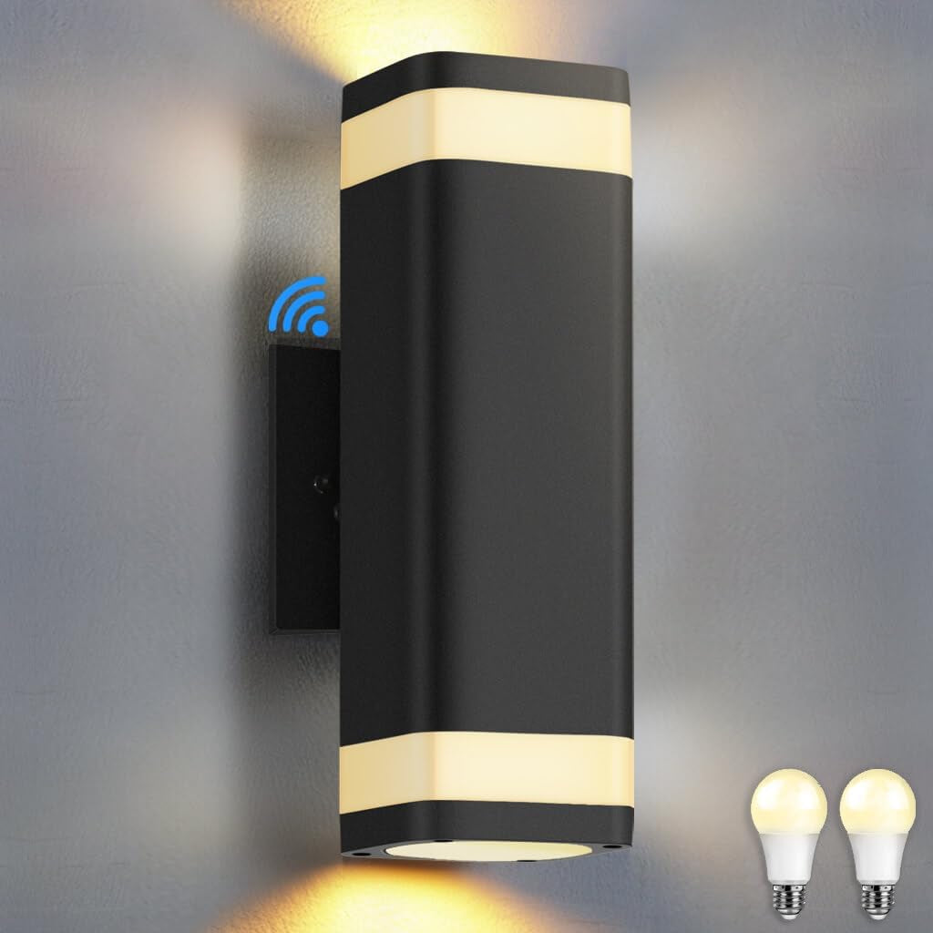 Dusk to Dawn Wall Light – Up & Down, Black LED