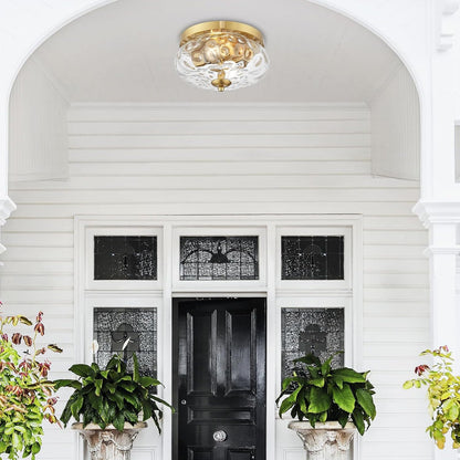 Gold Flush Mount Ceiling Light Fixture