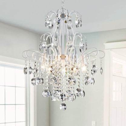 Gold Crystal Flush Mount Chandelier