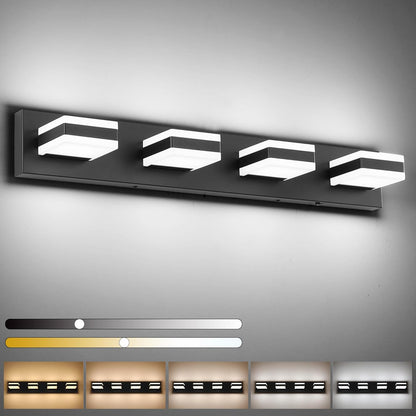 6-Light Brushed Nickel LED Bathroom Vanity Light