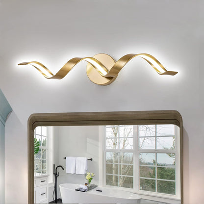 32” Dimmable Modern LED Spiral Bathroom Vanity Light
