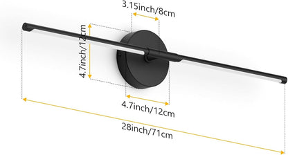 28" Black LED Wall Sconce Set – 2 Pack