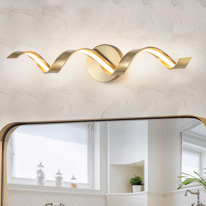 32” Dimmable Modern LED Spiral Bathroom Vanity Light