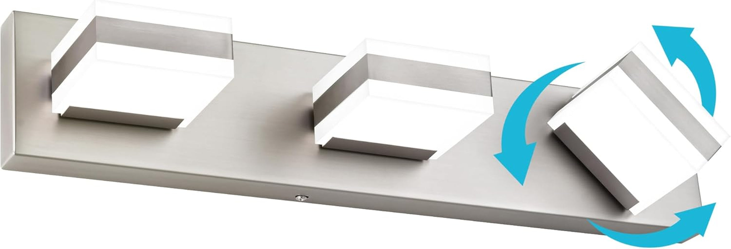 6-Light Brushed Nickel LED Bathroom Vanity Light