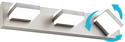 6-Light Brushed Nickel LED Bathroom Vanity Light