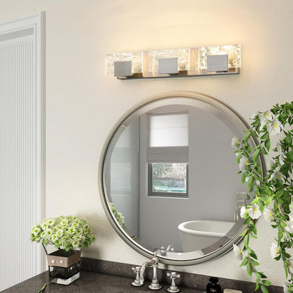24” LED Brushed Nickel 3-Light Bathroom Vanity Light