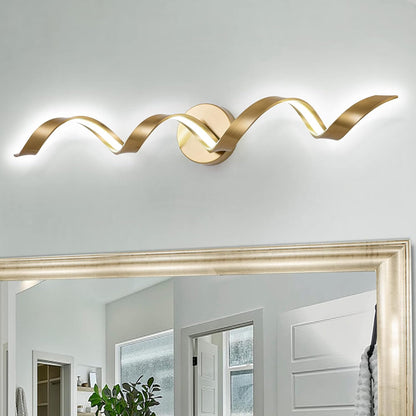 32” Dimmable Modern LED Spiral Bathroom Vanity Light