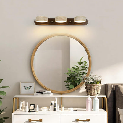 Wood Farmhouse 3-Light Bathroom Vanity Wall Lamp