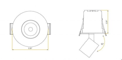 Goodlite Dipper G21064 2" 3W Retractable Downlight Selectable CCT