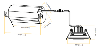 Goodlite G-19839 5W LED 2" Square Gimbaled Downlight Selectable CCT