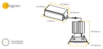 Goodlite G-19855 3" 11W LED High Output Recessed Gimbal Downlight Selectable CCT