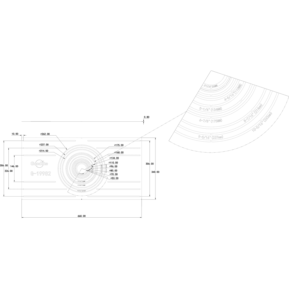 Goodlite G-19982 New Mounting Construction Rough In Plate